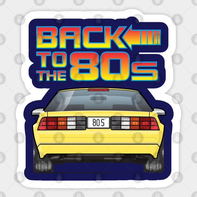 back to the 80's Sticker by ArtOnWheels